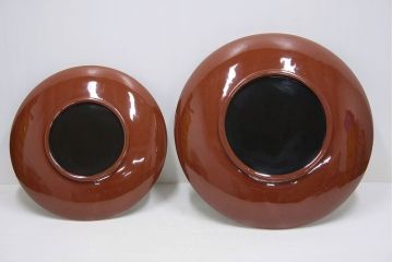 アンティーク雑貨　大正期!大内塗・古い蒔絵の木製皿3枚(漆器)