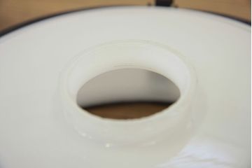 アンティーク　古いお家の切子細工の乳白ガラス吊り下げ照明?