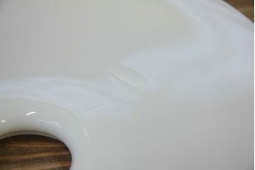 古い乳白平笠ガラス照明2点セット