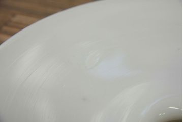 古い乳白平笠ガラス照明2点セット