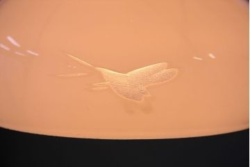 かわいいレトロな乳白ガラス照明(電笠ミルクガラス吊り下げ照明)