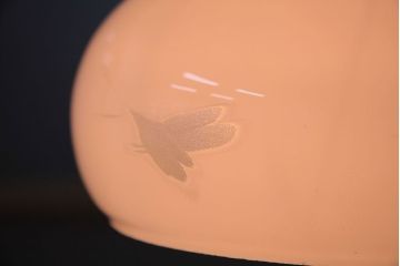 かわいいレトロな乳白ガラス照明(電笠ミルクガラス吊り下げ照明)