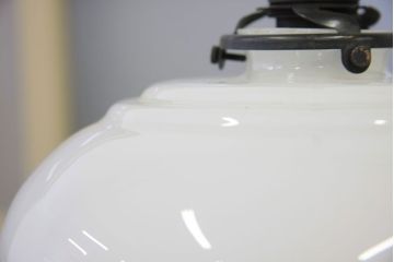 かわいいレトロな乳白ガラス照明(電笠ミルクガラス吊り下げ照明)
