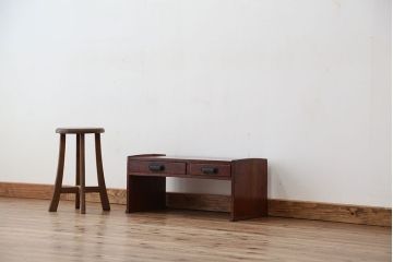 アンティーク家具　古民具・骨董　古い木の小さなアンティーク文机