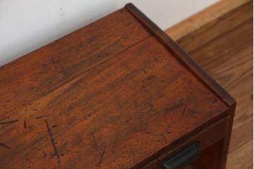 アンティーク家具　古民具・骨董　古い木の小さなアンティーク文机