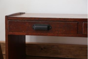 アンティーク家具　古民具・骨董　古い木の小さなアンティーク文机
