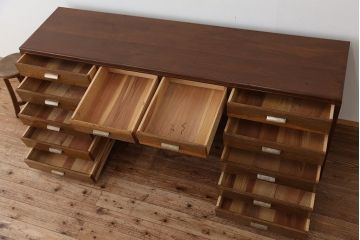 アンティーク家具　アンティーク　希少!　作りの素晴らしいカウンターテーブル(両袖机)