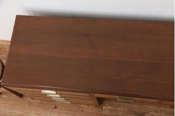 アンティーク家具　アンティーク　希少!　作りの素晴らしいカウンターテーブル(両袖机)