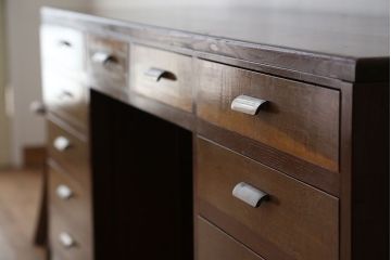 アンティーク家具　アンティーク　希少!　作りの素晴らしいカウンターテーブル(両袖机)