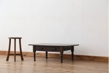 アンティーク家具　アンティーク　古い栓材の味のある文机