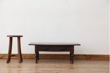 アンティーク家具　アンティーク　古い栓材の味のある文机