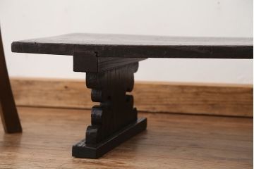 アンティーク家具　古民具・骨董　古い栗材の味のある文机(経机)