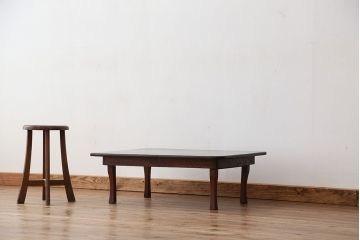 アンティーク家具　アンティーク　古い木のシックな角ちゃぶ台