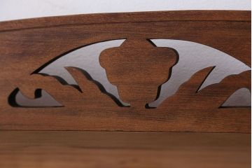 アンティーク家具　アンティーク　古い木の重厚な本棚(飾り棚)