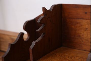 アンティーク雑貨　アンティーク　古い栓材の引き出し付き本立て