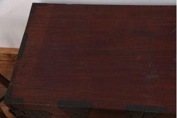 アンティーク家具　古民具・骨董　観音開き時代箪笥ローボード(ローチェスト)