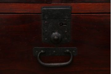 アンティーク家具　古民具・骨董　観音開き時代箪笥ローボード(ローチェスト)