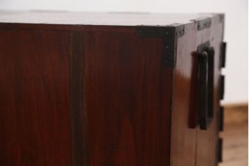 アンティーク家具　古民具・骨董　観音開き時代箪笥ローボード(ローチェスト)
