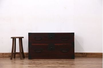 アンティーク家具　古民具・骨董　アンテイーク時代箪笥ローボード(ローチェスト)