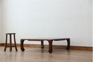 アンティーク家具　古民具・骨董　時代物上質な唐木座卓(テーブル)