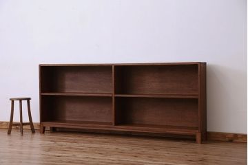 アンティーク家具　アンティーク　古い学校の脚付き本棚(2)(飾り棚・陳列棚)