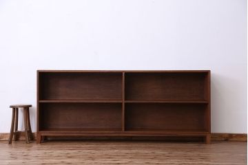 アンティーク家具　アンティーク　古い学校の脚付き本棚(2)(飾り棚・陳列棚)