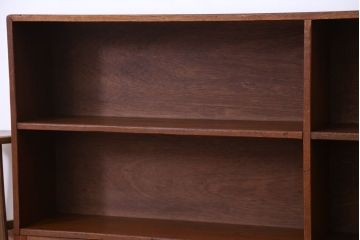 アンティーク家具　アンティーク　古い学校の脚付き本棚(2)(飾り棚・陳列棚)