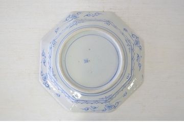 幕末明治期!獅子の図　八角　アンティーク大皿(和食器)
