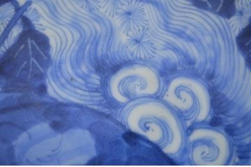幕末明治期!獅子の図　八角　アンティーク大皿(和食器)