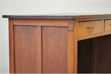 アンティーク家具　古い木の小振りなカウンターテーブル2　(机、作業台)　