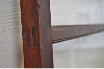 古民具 特注品 漆塗りの上質なガラス戸(3)2枚セット
