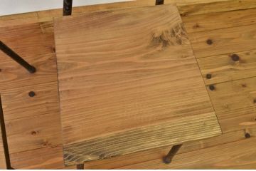 アンティーク家具　鉄脚のシンプルなイス(椅子)2脚セット1