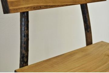 アンティーク家具　鉄脚のシンプルなイス(椅子)2脚セット1
