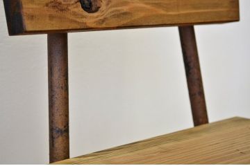 アンティーク家具　鉄脚のシンプルなイス(椅子)2脚セット2