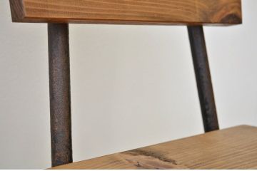 アンティーク家具　鉄脚のシンプルなイス(椅子)2脚セット3
