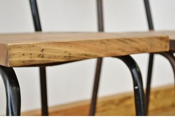 アンティーク家具　鉄脚のシンプルなイス(椅子)2脚セット3