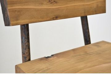 アンティーク家具　鉄脚のシンプルなイス(椅子)2脚セット5