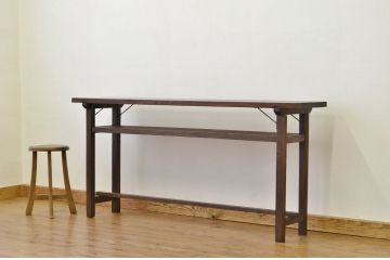 レトロ家具　★昭和レトロ　古い縫製工場のアンティーク作業台6(テーブル・長机)　