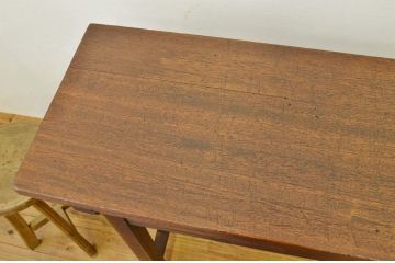レトロ家具　★昭和レトロ　古い縫製工場のアンティーク作業台6(テーブル・長机)　
