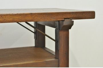 レトロ家具　★昭和レトロ　古い縫製工場のアンティーク作業台6(テーブル・長机)　