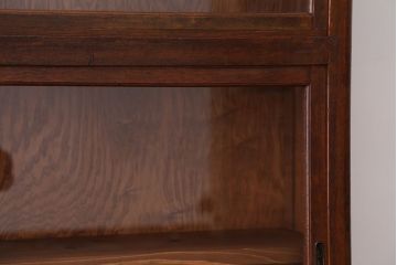 アンティーク家具　アンティーク　古いナラ材の上質な収納棚(ガラスケース・飾り棚)