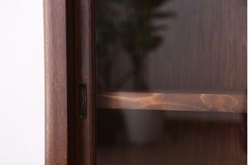 アンティーク家具　アンティーク　古いナラ材の上質な収納棚(ガラスケース・飾り棚)