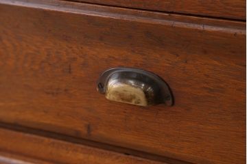 アンティーク家具　アンティーク　古いナラ材の上質な収納棚(ガラスケース・飾り棚)