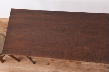 アンティーク家具　☆アンティーク　鉄脚の作業台(テーブル)