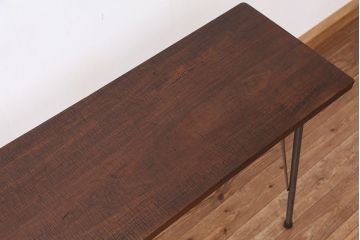 アンティーク家具　☆アンティーク　鉄脚の作業台(テーブル)