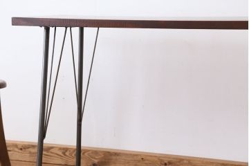 アンティーク家具　☆アンティーク　鉄脚の作業台(テーブル)
