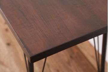 アンティーク家具　☆アンテイーク　古い木の鉄脚テーブル?(作業台)
