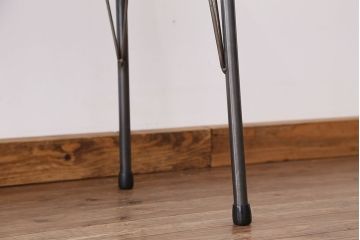 アンティーク家具　☆アンテイーク　古い木の鉄脚テーブル?(作業台)