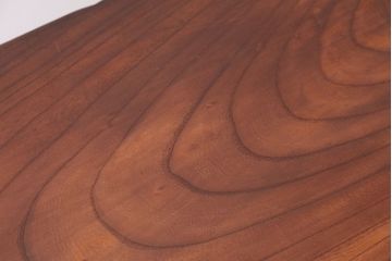 アンティーク家具　☆アンテイーク　古い木の鉄脚テーブル(ケヤキ一枚板)