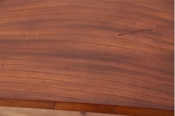 アンティーク家具　☆アンテイーク　古い木の鉄脚テーブル(ケヤキ一枚板)